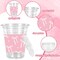 100Pcs Bow Plastic Cups with Lids and Straws Pink White Bowknot Clear Plastic Cups 12oz Coquette Disposable Cup for Birthday Wedding Party Supplies